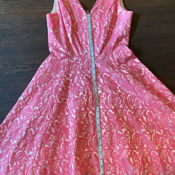 Gorgeous Anthropology dress. Only worn once. Pink and off white. Size 4. - Picture 2 of 4